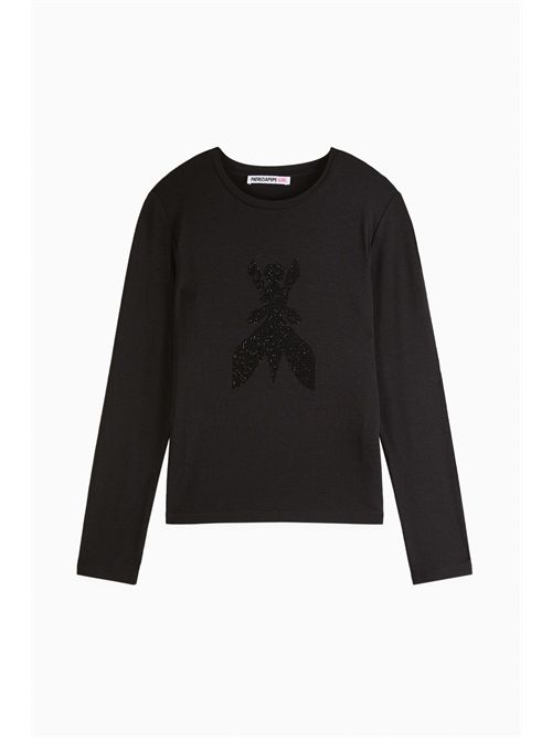 T-shirt nera con logo PATRIZIA PEPE | 7M0752K103